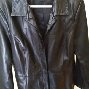 Ann Taylor 100% Leather Coat